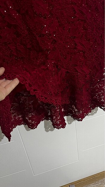 44 Beden bordo Renk Gece elbisesi