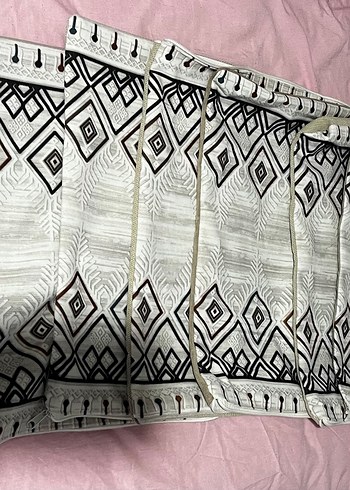 Gri Nakışlı Bohem Dekoratif kırlent Kılıfı - Görsel 4