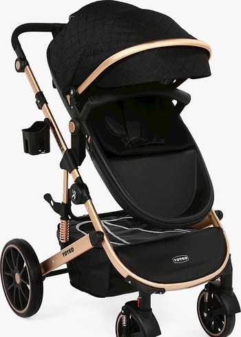 Siyah Çok Fonksiyonlu Bebek Arabası Seti - Görsel 9