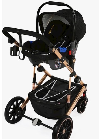 Siyah Çok Fonksiyonlu Bebek Arabası Seti - Görsel 6