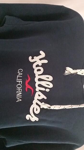 Diğer kapşonlu lacivert sweatshirt