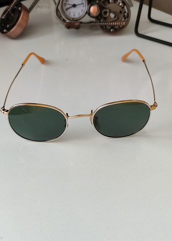 Bej Parlak Retro Kadın Güneş Gözlüğü D-O - Görsel 2