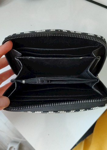 Bohem siyah beyaz Desenli Fermuarlı Kadın Cüzdanı - Görsel 3