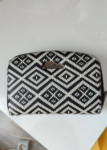 Bohem siyah beyaz Desenli Fermuarlı Kadın Cüzdanı - Görsel 2