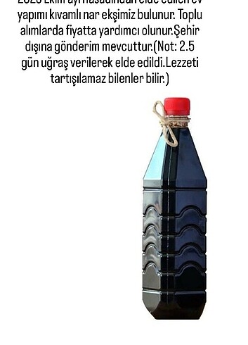 2023 yılı hasılatı El yapımı nar ekşisi 