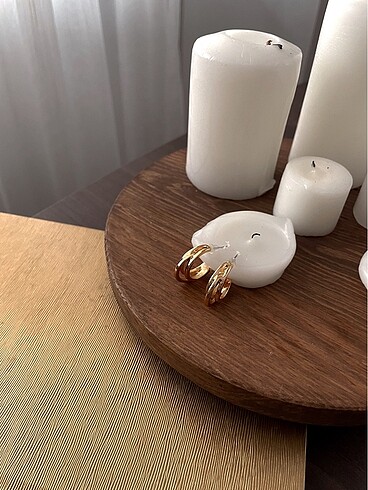 Tasarımcı Elegant Metalik Küpe