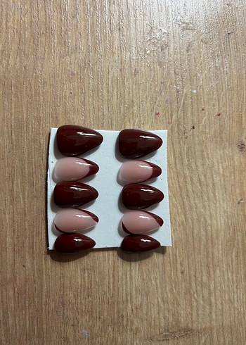 Bordo Jel Takma Tırnak - Görsel 2