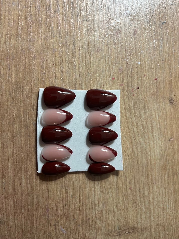 Bordo Jel Takma Tırnak - Görsel 2