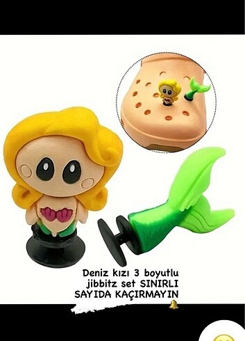 Üç boyutlu deniz kızı jibbtz set