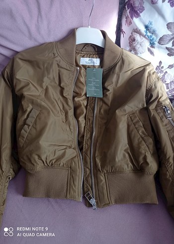 Bej Dolgulu Bomber Ceket - Görsel 3