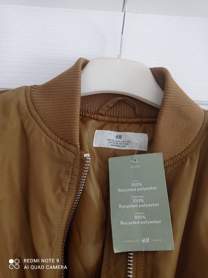 Bej Dolgulu Bomber Ceket - Görsel 5