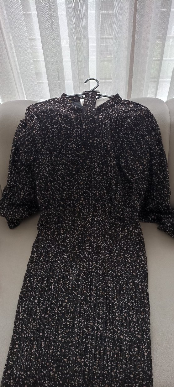 Kahverengi Piliseli  kemerli elbise - Görsel 3