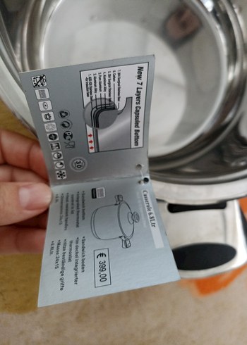 Gri Paslanmaz Çelik Tencere Seti - Görsel 8