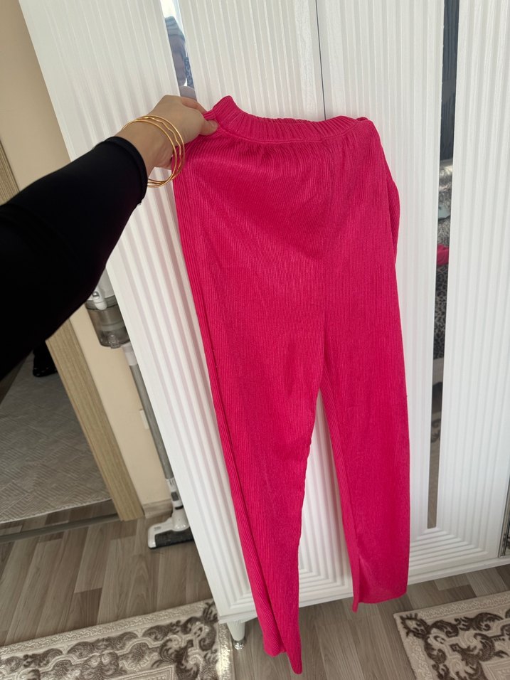 Pembe  Gömlek pantolon ikili takım - Görsel 3