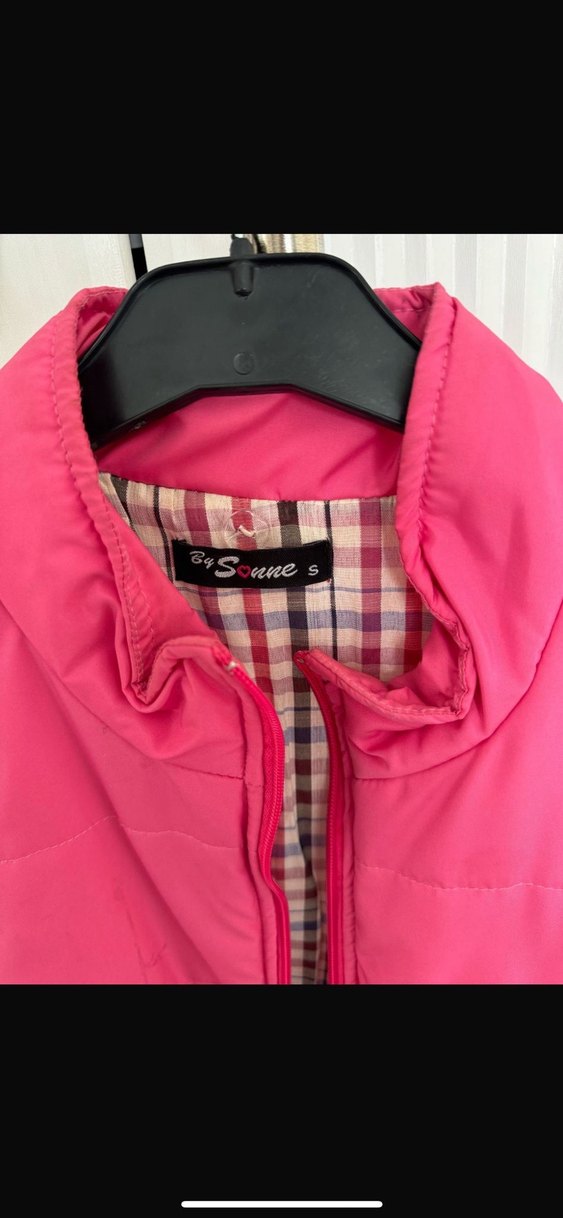 Düğmeli Pembe Kadın Yelek - Görsel 3