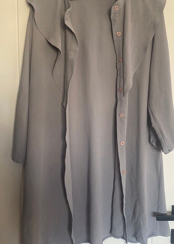 Düğmeli Gri tunik - Görsel 4