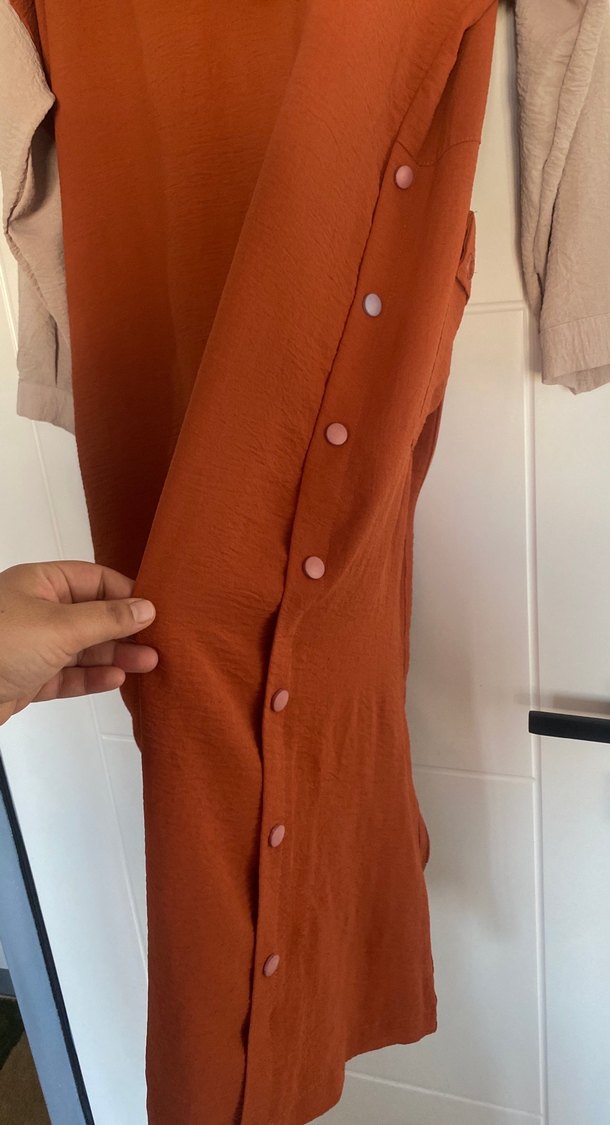 Uzun Kesim Rahat Kesim Kadın fermuarlı kap - Görsel 3