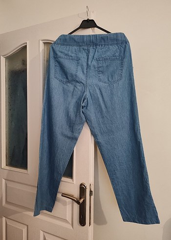 Lcw Kadın, Mavi, Denim, lastikli Pantolon - Görsel 3