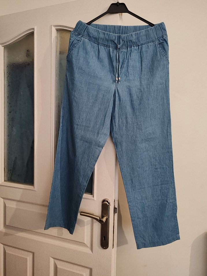 Lcw Kadın, Mavi, Denim, lastikli Pantolon - Görsel 2