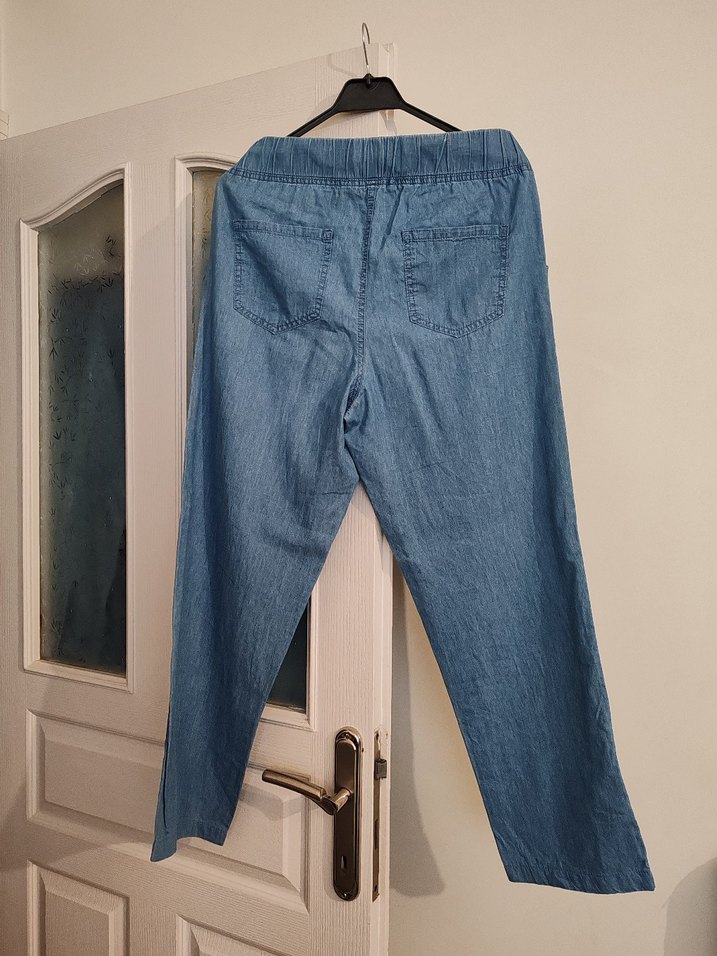 Lcw Kadın, Mavi, Denim, lastikli Pantolon - Görsel 3