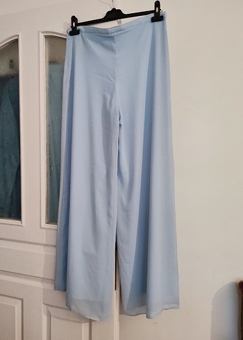 Açık Mavi Salaş Astarlı Kadın Pantolon - Görsel 2