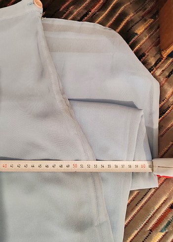 Açık Mavi Salaş Astarlı Kadın Pantolon - Görsel 7