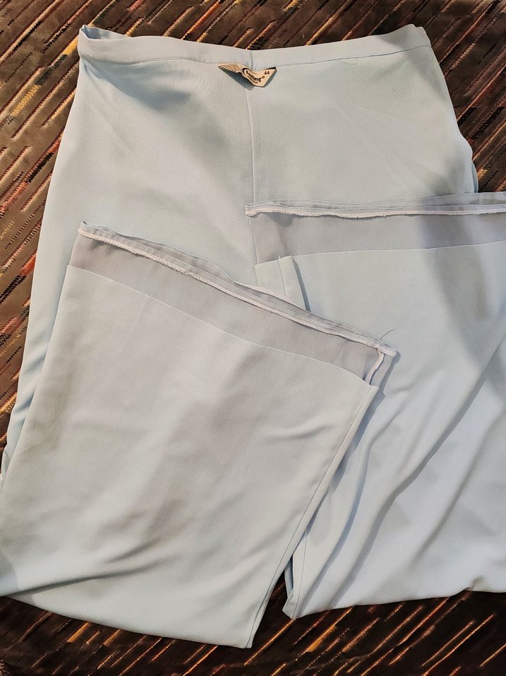 Açık Mavi Salaş Astarlı Kadın Pantolon - Görsel 5