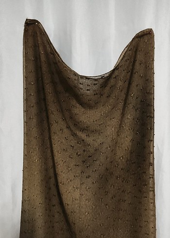 Kahverengi Simli Kadın Şal - Görsel 4