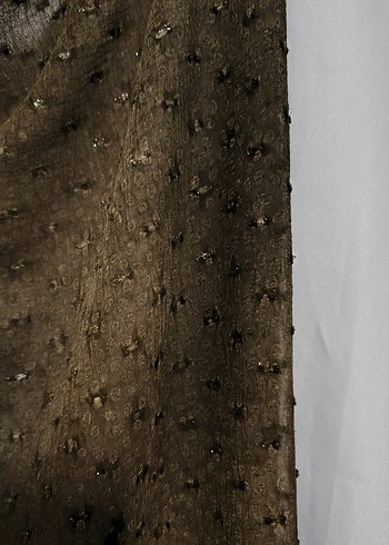 Kahverengi Simli Kadın Şal - Görsel 5