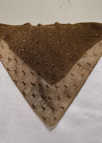 Kahverengi Simli Kadın Şal - Görsel 6