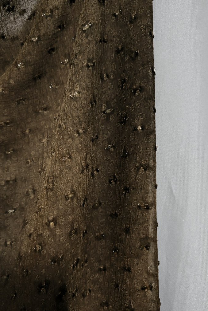 Kahverengi Simli Kadın Şal - Görsel 5