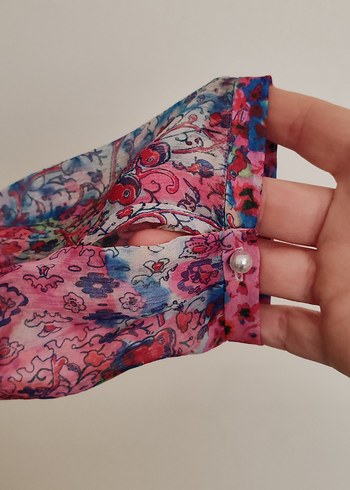 Bohem Çok Renkli Uzun Kollu Gömlek - Görsel 7