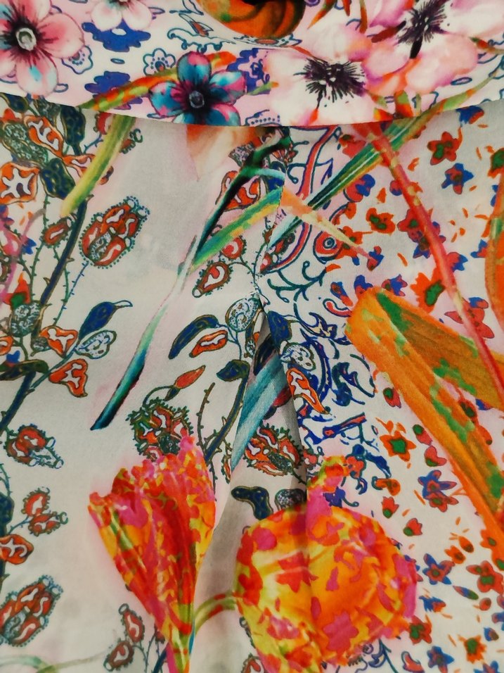 Bohem Çok Renkli Düğmeli Uzun Kollu Gömlek - Görsel 5