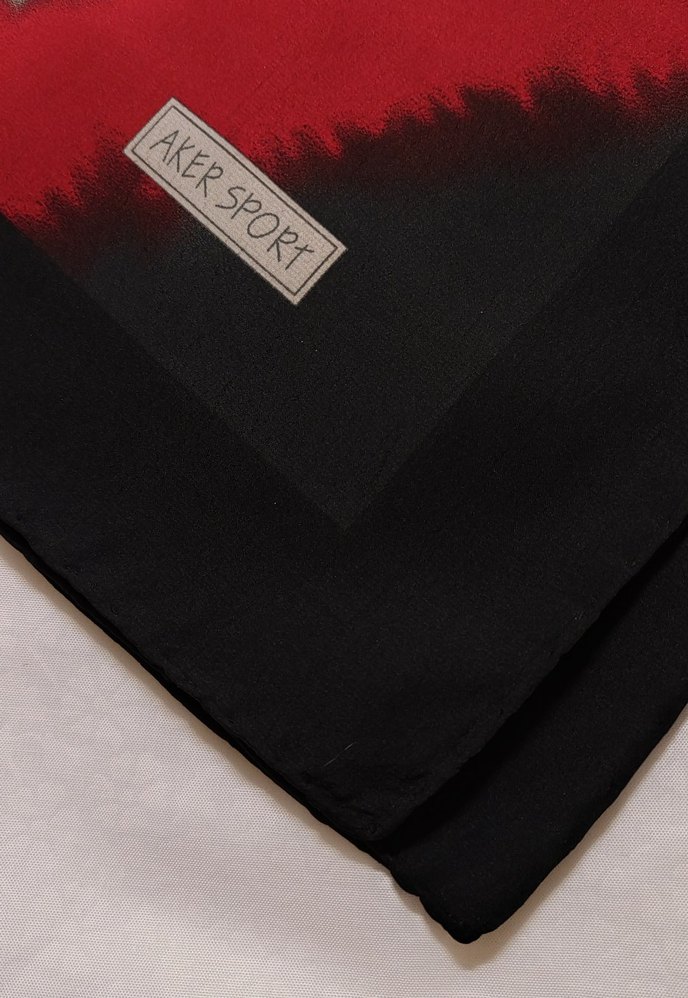 Siyah Kenarlı Aker Kadın Eşarp - Görsel 5