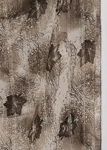 Gri Kahverengi Dökümlü Kadın Şal - Görsel 5