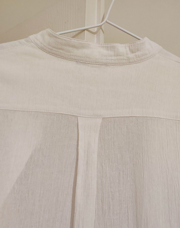 Düğmeli Beyaz Şilebezi Gömlek - Görsel 4