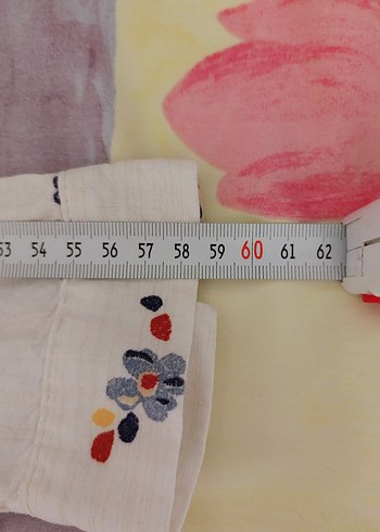 Beyaz Çiçek Desenli Pamuklu Gömlek - Görsel 11