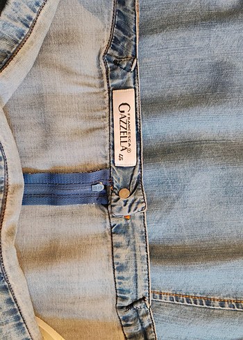 Mavi Denim Maxi Evaze Uzun Etek - Görsel 11