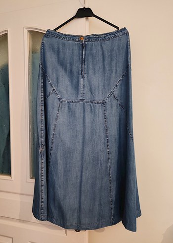 Mavi Denim Maxi Evaze Uzun Etek - Görsel 2