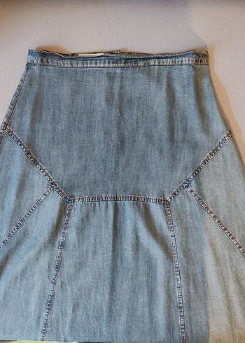 Mavi Denim Maxi Evaze Uzun Etek - Görsel 3