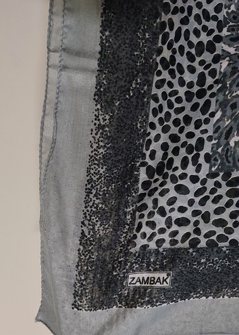 Bohem Gri Kadın Şal - Görsel 2