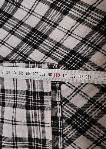 Gri Ekose Kadın Kumaş Başörtü - Görsel 5