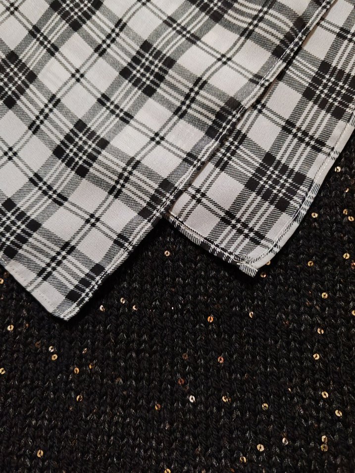 Gri Ekose Kadın Kumaş Başörtü - Görsel 4