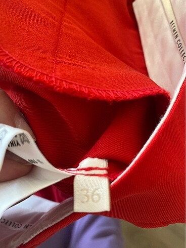 36 Beden kırmızı Renk Beymen pantolon
