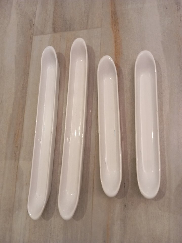 Beyaz Uzun Porselen Sunum Seti - Görsel 2