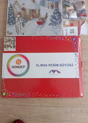Kış Temalı Çok Renkli Elmas mozaik Puzzle - Görsel 5