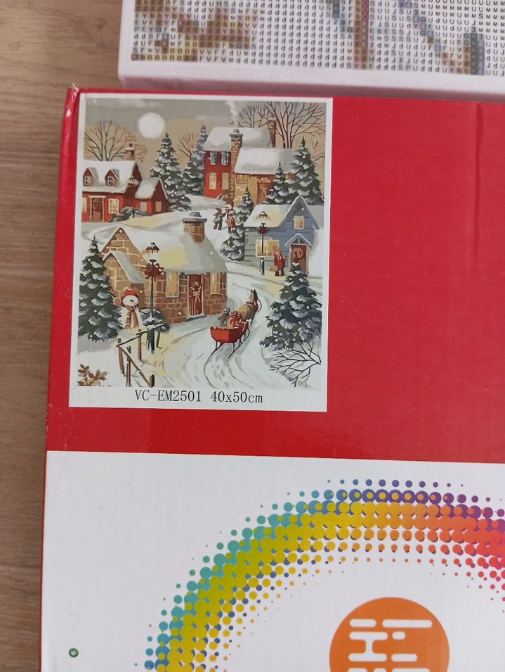 Kış Temalı Çok Renkli Elmas mozaik Puzzle - Görsel 4