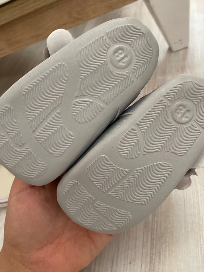 Gri Kız Çocuk Fiyonklu Babet Ayakkabı - Görsel 2