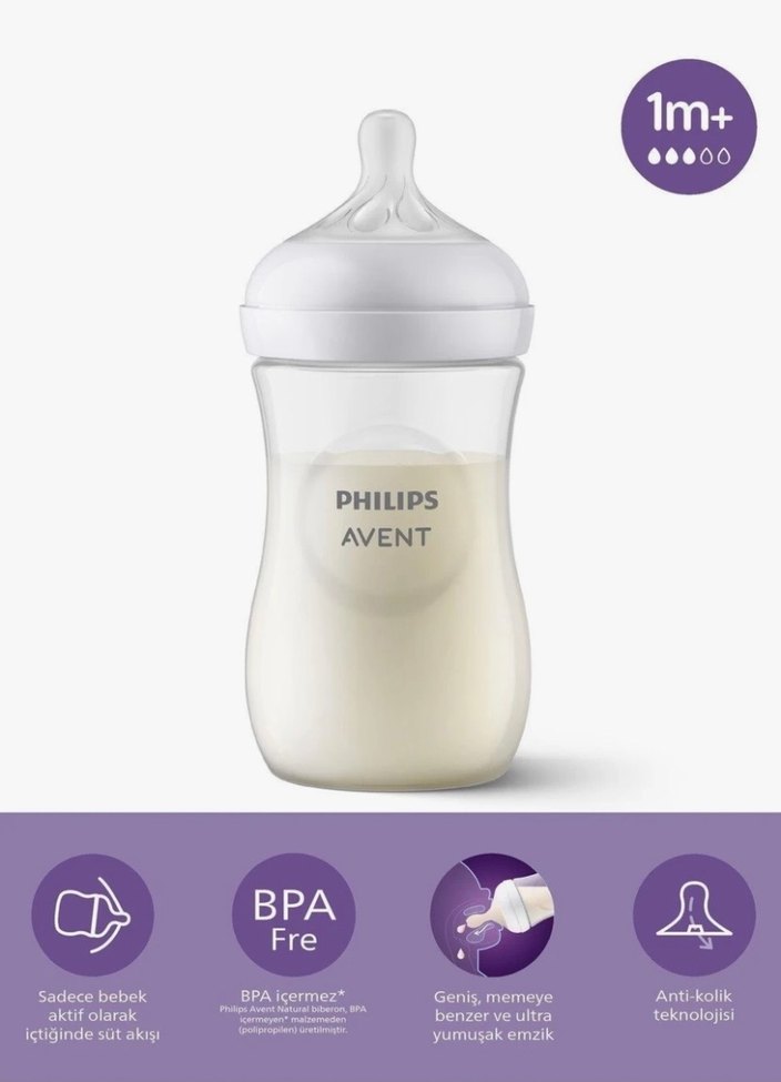 Philips Avent Natural Bebek Biberonu 260 ml - Görsel 2