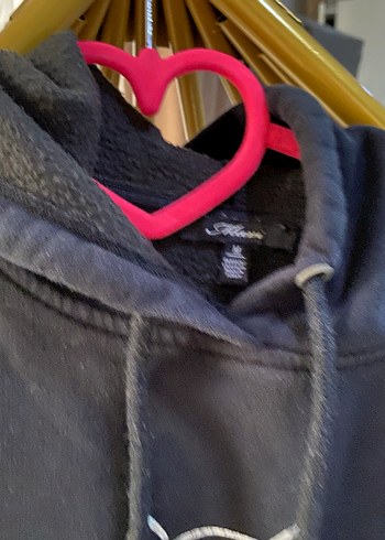 Siyah Kapüşonlu Kısa Kollu Kadın Sweatshirt - Görsel 4